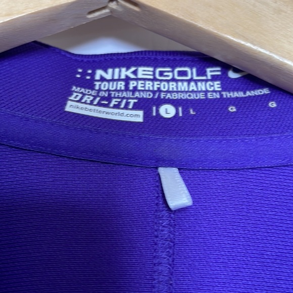 Nike Golf dri fit ladies Polo shirt purple size L - Picture 3 of 4